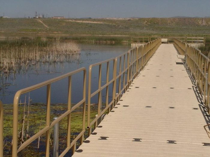 ez trail modular walkway and railings to traverse wetland