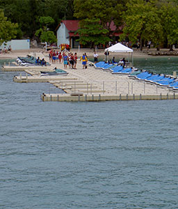floating pontoon and pwc dock at resort